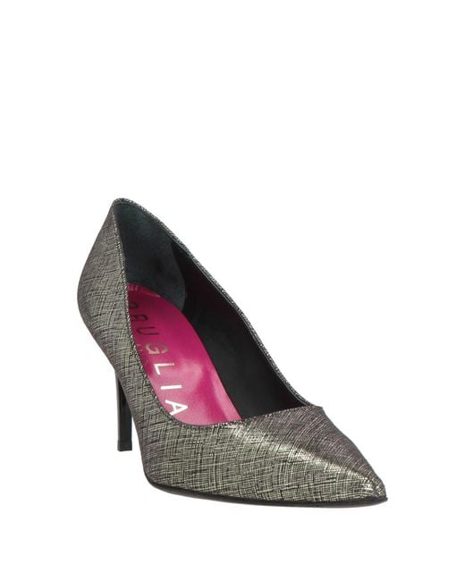 Bruglia Gray Pumps Leather
