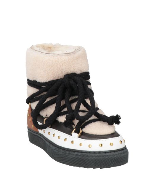 Inuikii Black Ivory Ankle Boots Shearling