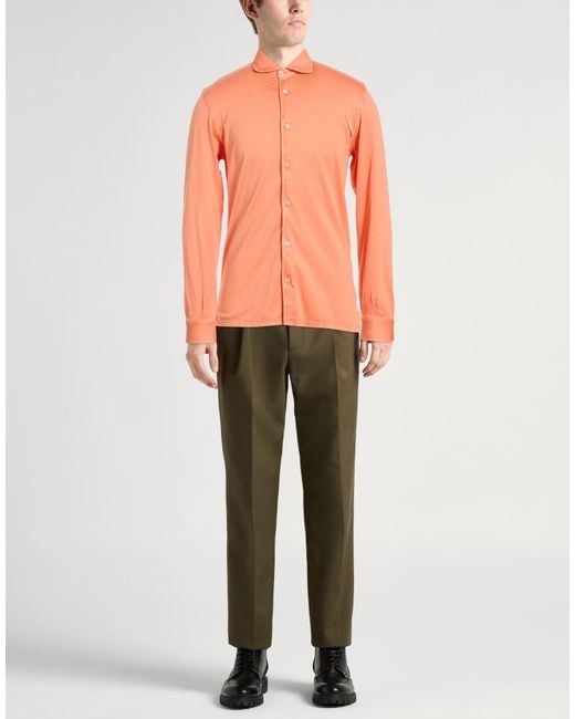 Fedeli Orange Shirt for men