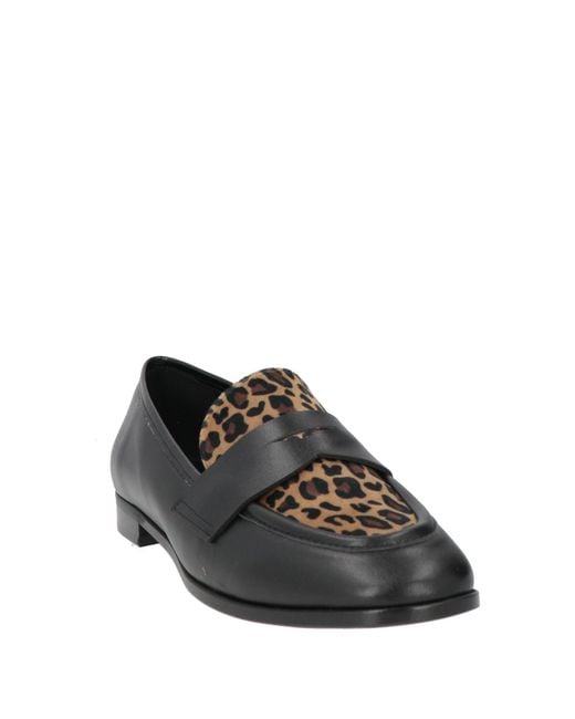 Nila & Nila Black Loafers Textile Fibers, Synthetic Material