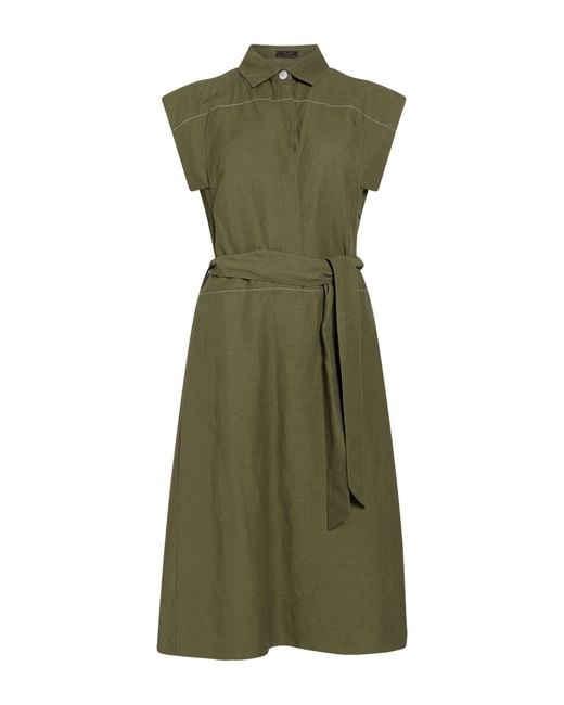 Moorer Green Midi Dress