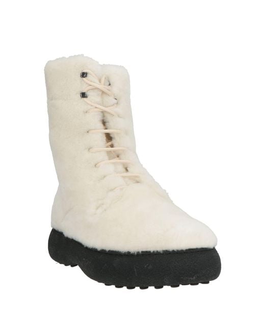 Tod's Natural Ankle Boots Shearling