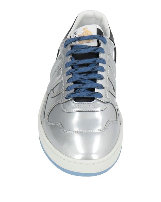 Lanvin White Sneakers Polyurethane, Polyester for men
