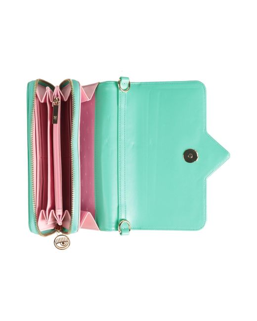 Chiara Ferragni Green Crossbody Wallet