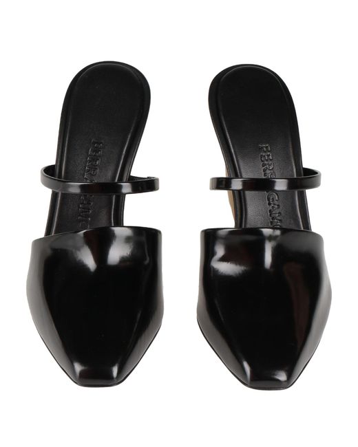 Ferragamo Black Mules & Clogs Leather