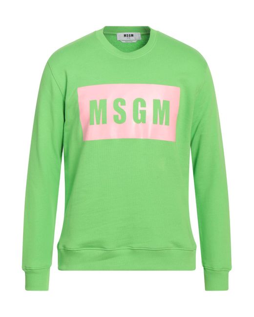 Felpa di MSGM in Green da Uomo
