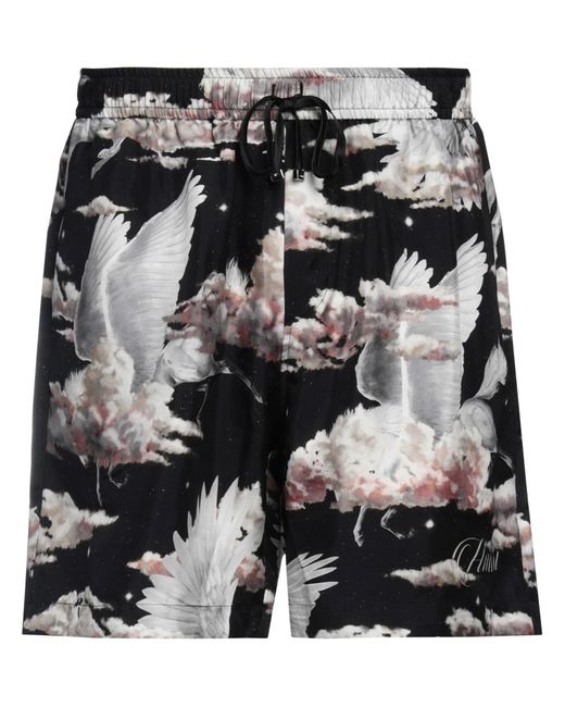 Amiri Black Shorts & Bermuda Shorts Silk for men