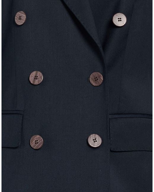 Caractere Blue Midnight Blazer Polyester, Wool, Viscose, Elastane