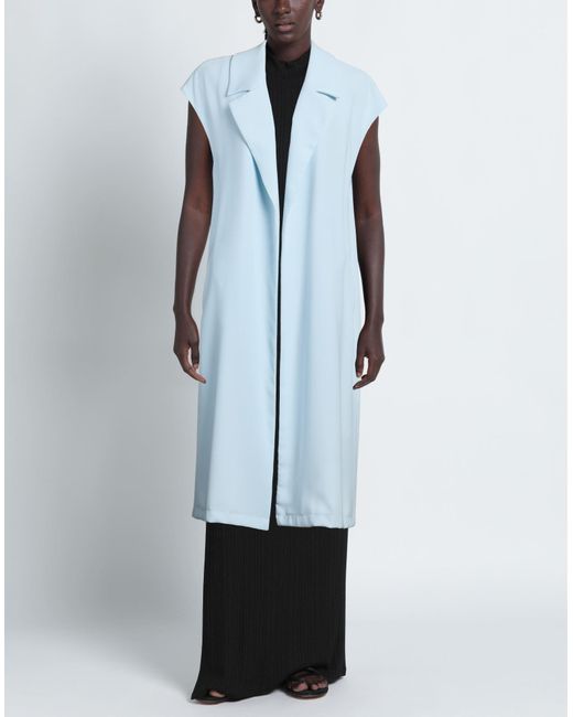 Toupy Blue Overcoat & Trench Coat