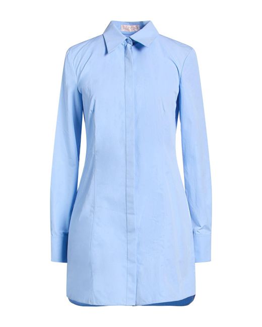 Valentino Garavani Blue Light Mini Dress Cotton