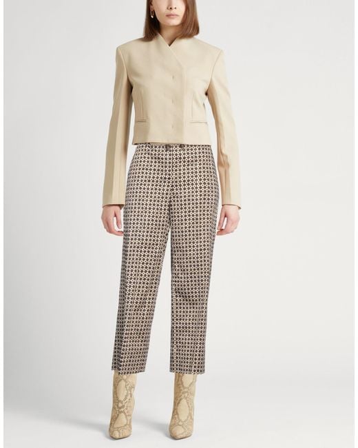 Max Mara Gray Pants Cotton, Elastane