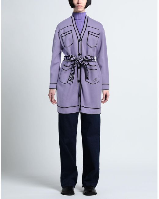 Karl Lagerfeld Purple Strickjacke