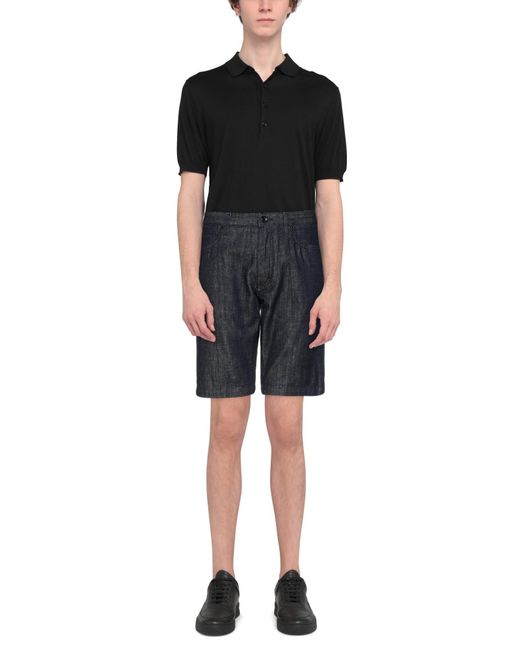 Dolce & Gabbana Blue Denim Shorts Cotton, Brass, Viscose, Polyester, Silk for men