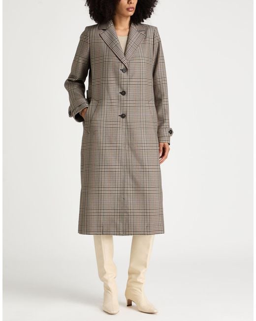 Vince Brown Coat Wool, Polyester