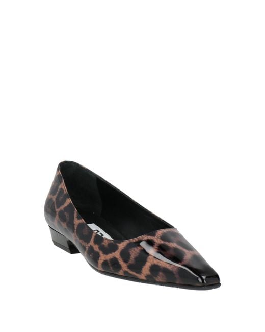 Ras Black Ballet Flats Leather
