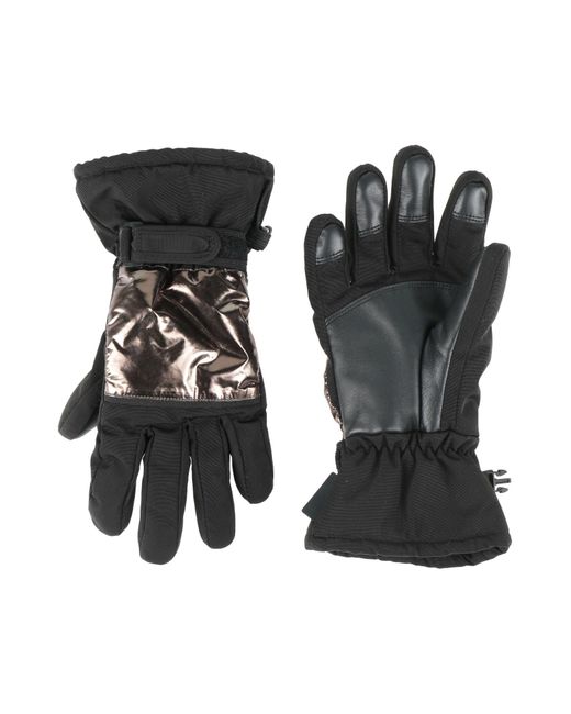 Yves Salomon Black Gloves Polyester, Lambskin for men