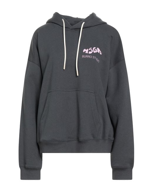 MSGM Gray Burro Studio X Sweatshirt Cotton