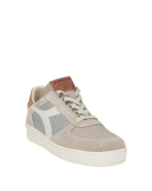 Diadora White Sneakers Soft Leather, Textile Fibers for men