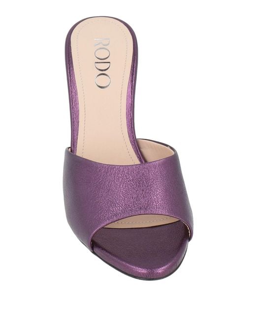 Rodo Purple Sandals Leather