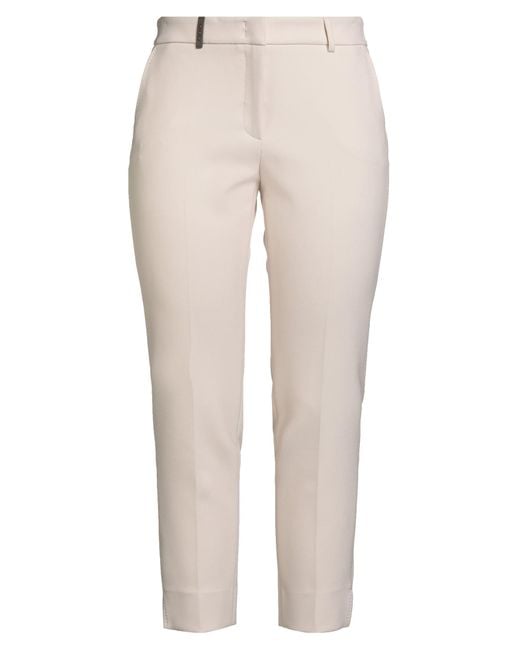 Peserico Natural Blush Pants Polyester, Viscose, Cotton, Elastane