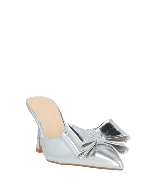 Twenty Four Haitch White Mules & Clogs