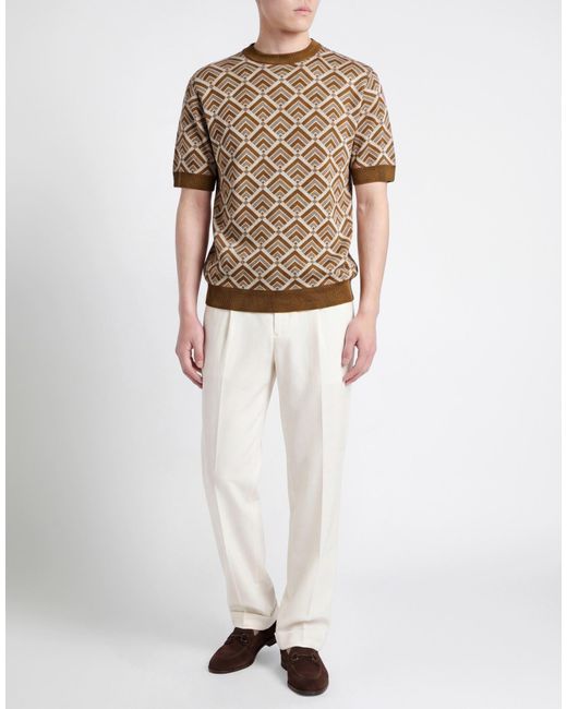 FILIPPO DE LAURENTIIS Natural Sweater Silk, Linen for men