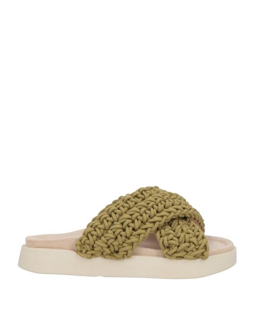 Inuikii Green Sandals Textile Fibers