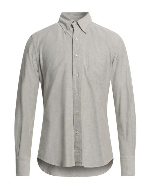 Glanshirt Gray Shirt Cotton for men