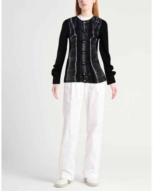 MM6 by Maison Margiela Black Cardigan Acrylic, Virgin Wool