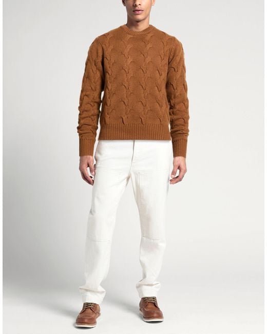 FILIPPO DE LAURENTIIS Brown Sweater Cashmere for men