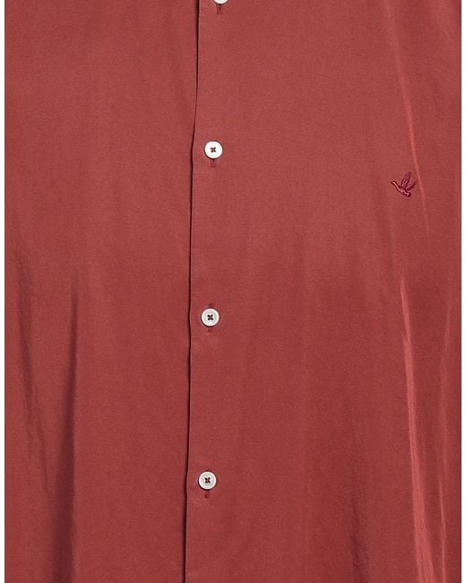 Brooksfield Red Rust Shirt Lyocell for men