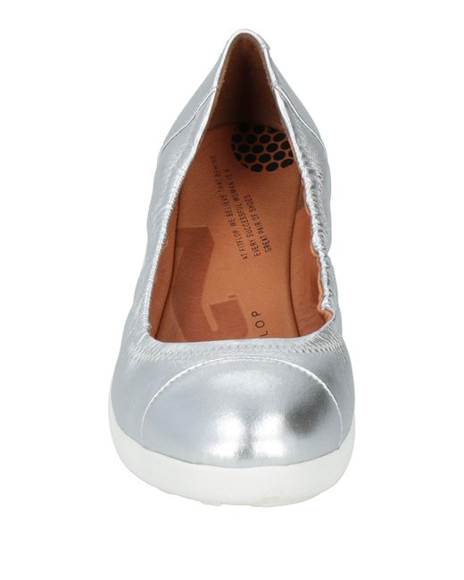 Fitflop White Ballet Flats Leather