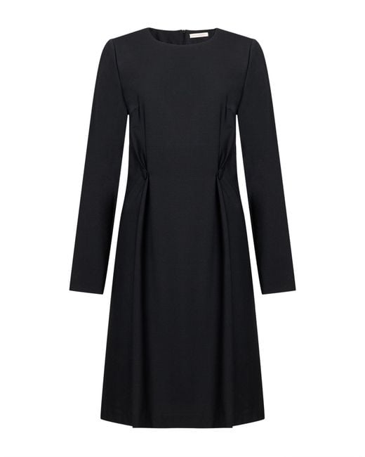 Camicettasnob Black Midi Dress Wool, Polyester, Elastane