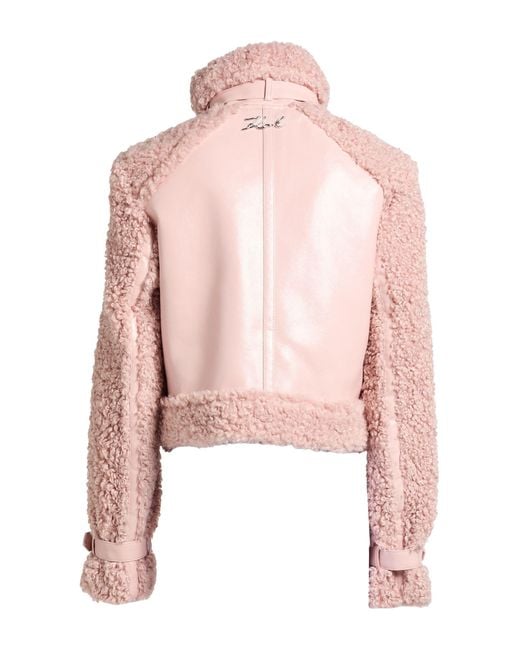Karl Lagerfeld Pink Shearling & Teddy