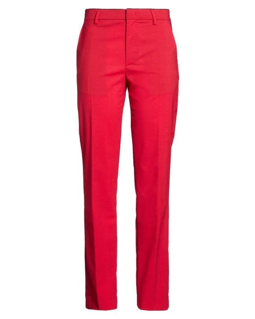 Department 5 Red Pants Polyester, Virgin Wool, Elastane