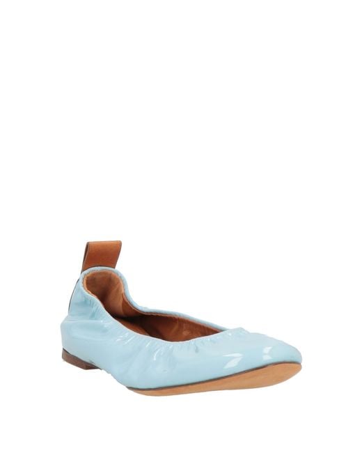 Lanvin Blue Sky Ballet Flats Leather