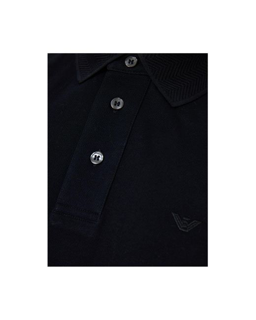 Polo Emporio Armani pour homme en coloris Black