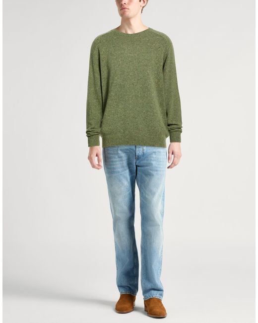 Fedeli Green Sweater Cashmere, Wool for men