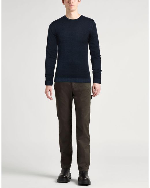Daniele Fiesoli Blue Midnight Sweater Merino Wool for men