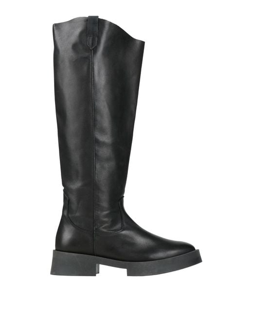Steve Madden Black Boot Leather