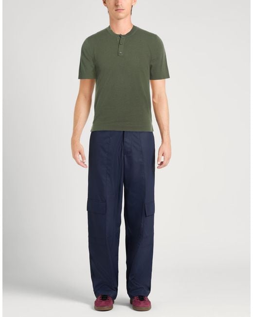 Alpha Studio Green Dark T-Shirt Cotton, Polyester for men