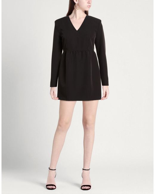 Soallure Black Mini Dress Polyester, Elastane
