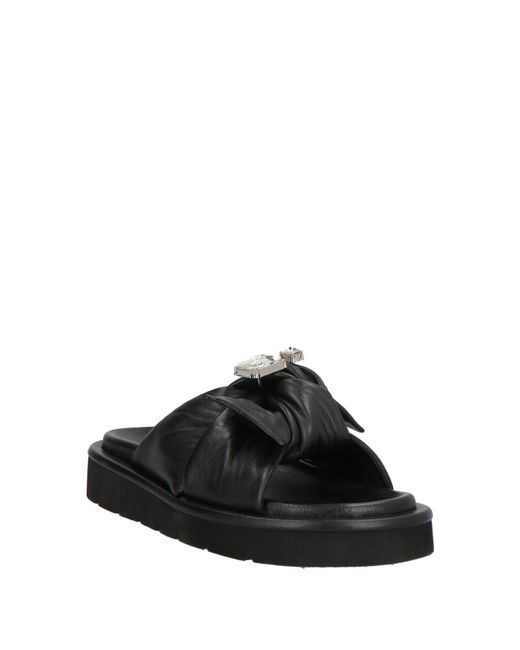 Tosca Blu Black Sandals Leather