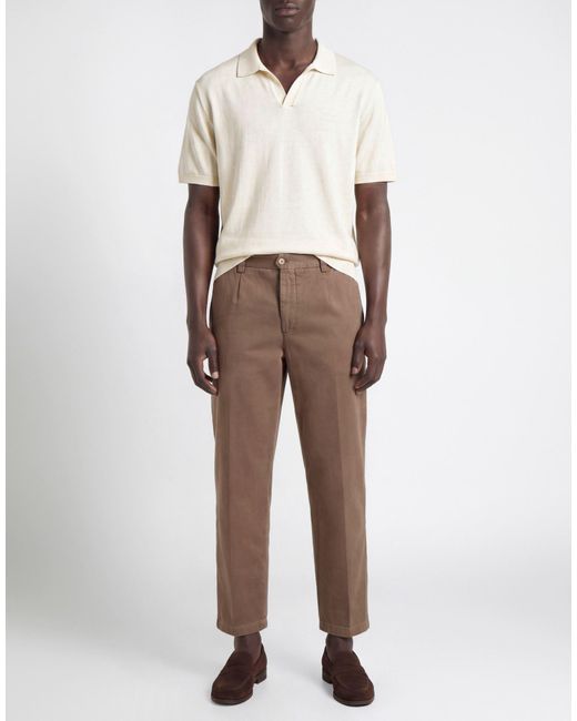 Briglia 1949 Brown Taupe Pants Cotton for men