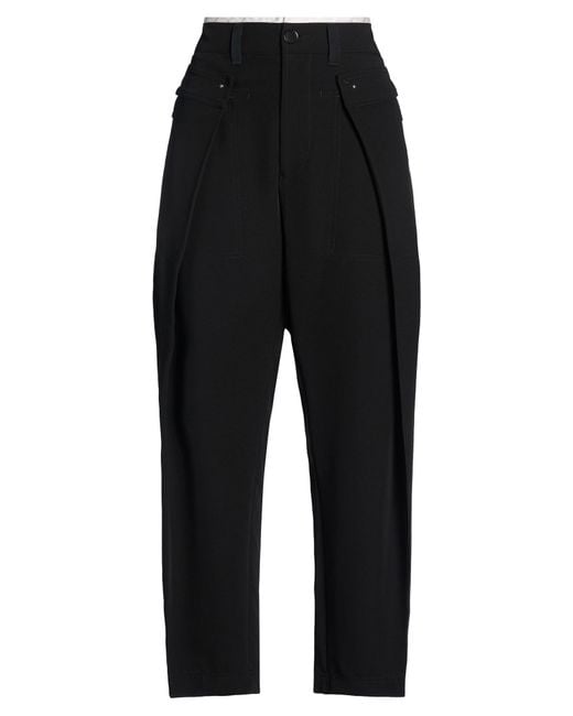 High Black Pants Polyester, Rayon, Elastane, Acetate