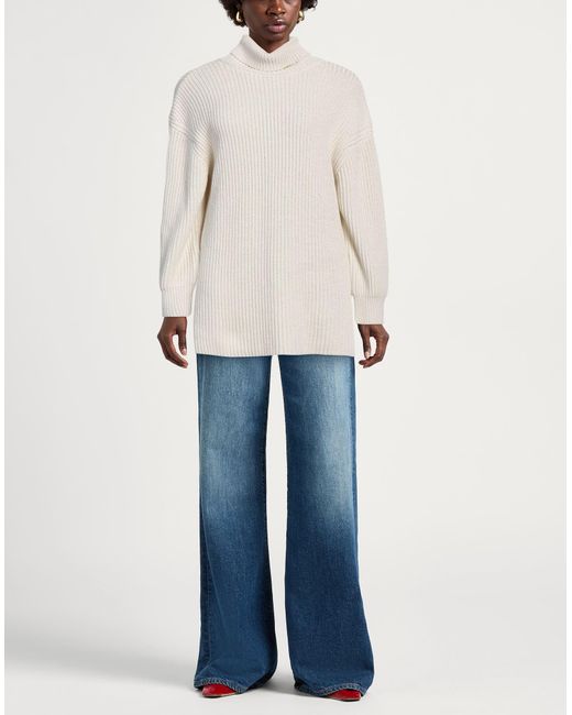 Replay White Rollkragenpullover