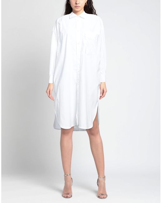 Aglini White Midi Dress