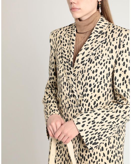 Ssheena White Blazer Polyethylene, Virgin Wool, Elastane