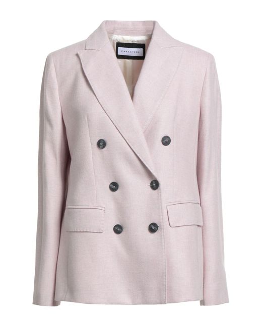 Caractere Pink Blazer Viscose, Wool