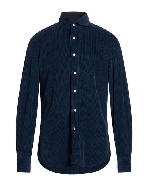 Camisa Finamore 1925 de hombre de color Blue